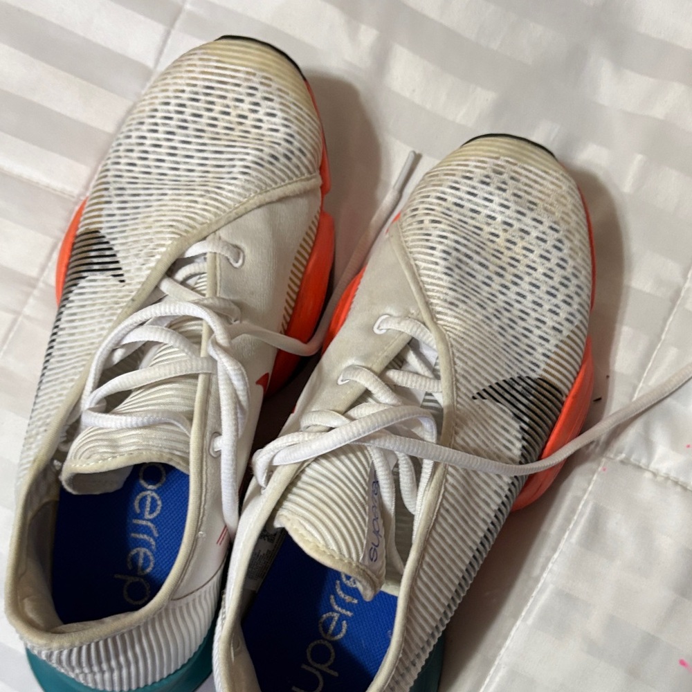 Nike White and Orange Athletic Shoes
